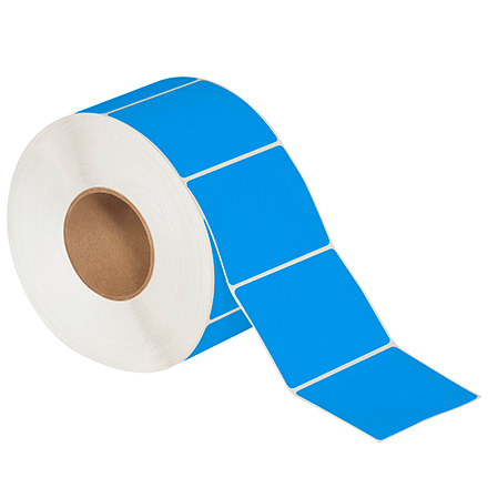 4 x 3" Fluorescent Blue Thermal Transfer Labels