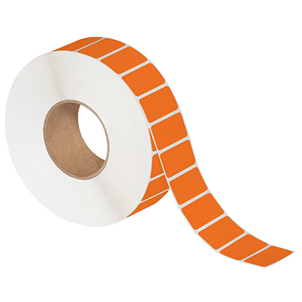 2 x 1" Orange Direct Thermal Labels